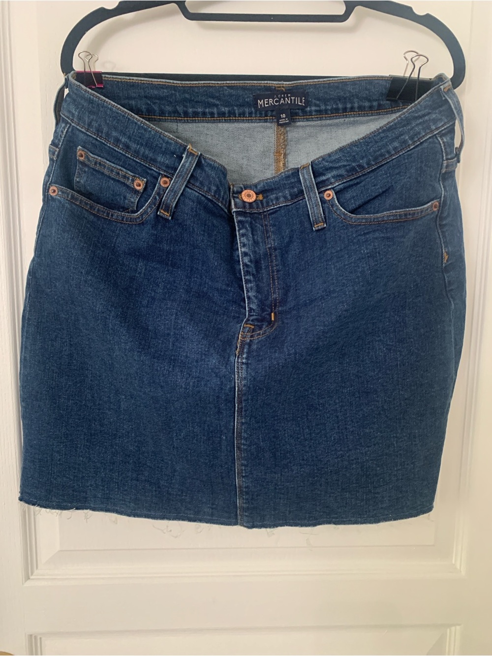 J. Crew Dark Blue Denim Skirt